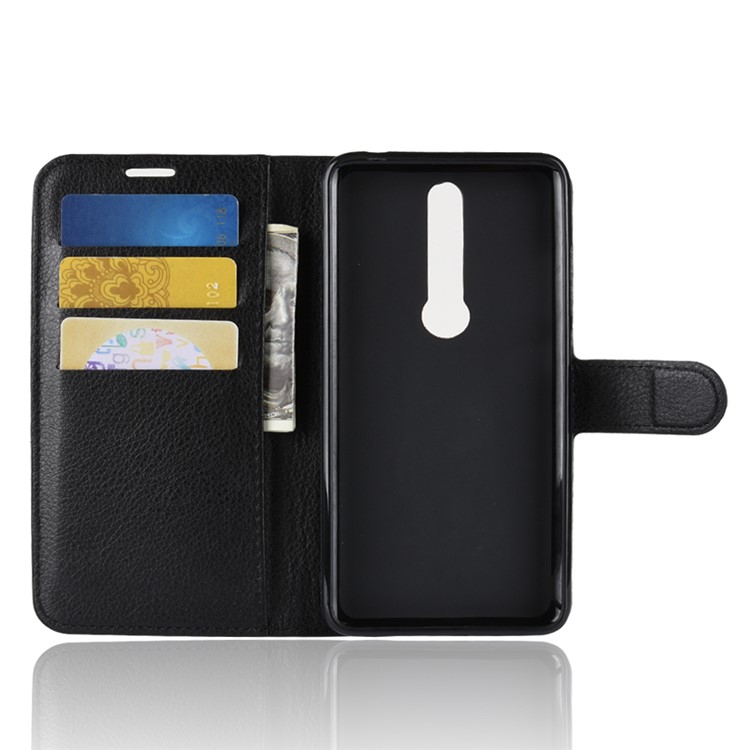 Litchi Skin Wallet Leather Stand Case for Huawei Mate RS Porsche Design - Black-4