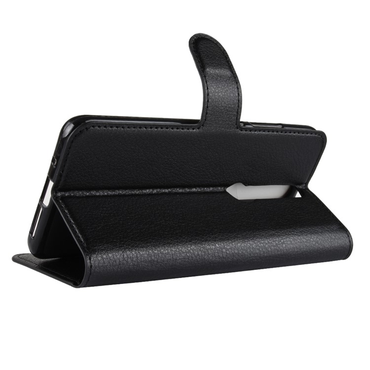 Litchi Skin Wallet Leather Stand Case for Huawei Mate RS Porsche Design - Black-5