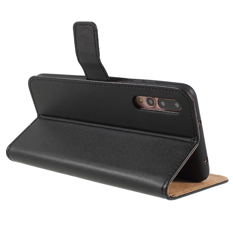 PU Leather Magnetic Wallet Cell Phone Cover with Stand for Huawei P20 Pro - Black-8