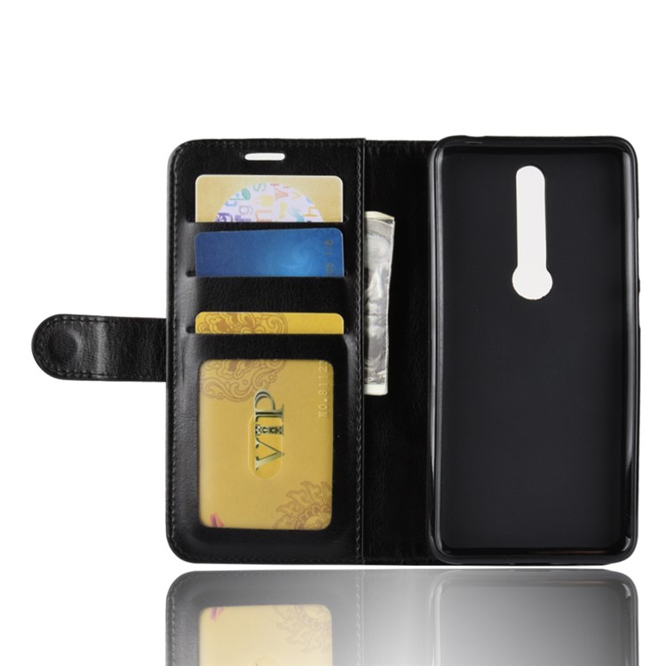 Crazy Horse Texture Wallet Stand Leather Case for Huawei Mate RS Porsche Design - Black-5