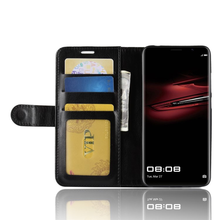 Crazy Horse Texture Wallet Stand Leather Case for Huawei Mate RS Porsche Design - Black-6