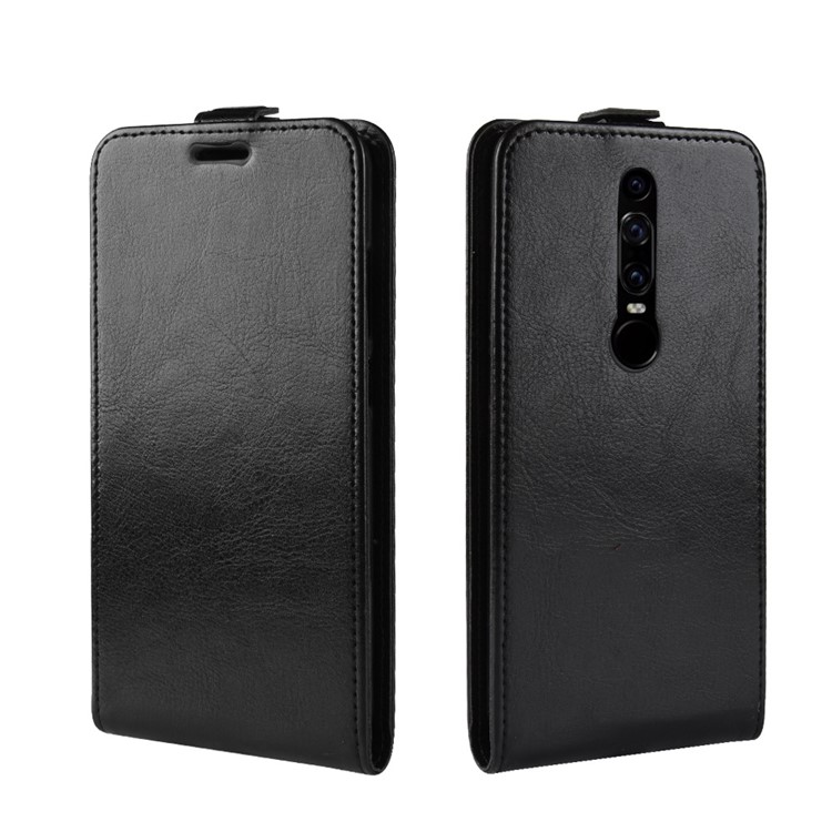 Crazy Horse Vertical Flip Card Holder Leather Case for Huawei Mate RS Porsche Design - Black-2