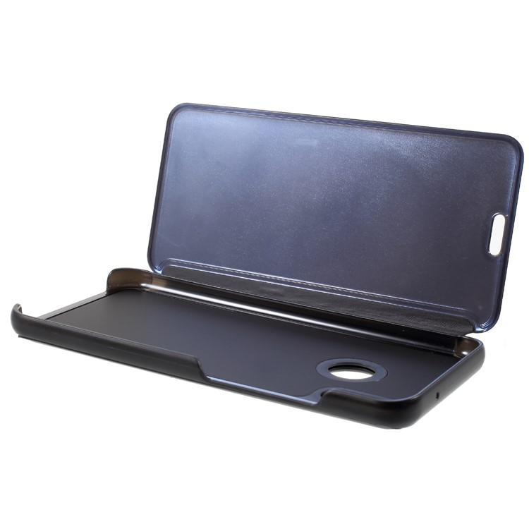 Plated Mirror Surface Leather Stand Cell Phone Case for Huawei P20 Lite / Nova 3e (China) - Black-11