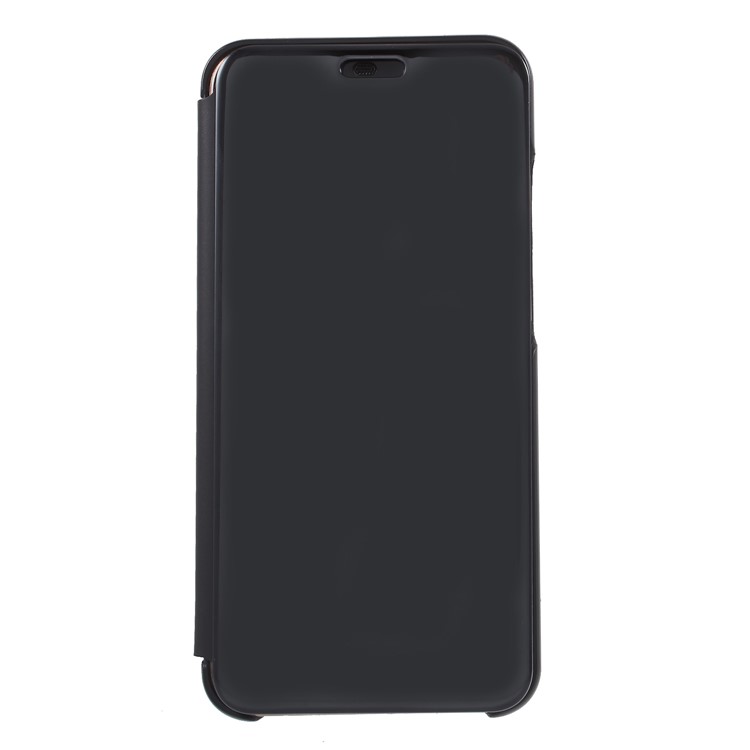 Plated Mirror Surface Leather Stand Cell Phone Case for Huawei P20 Lite / Nova 3e (China) - Black-3