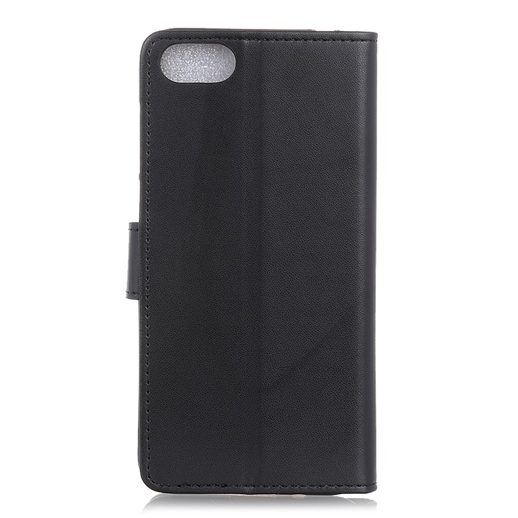 Wallet Stand Flip Leather Phone Cover for Huawei Y6 (2018)/Honor 7A (without Fingerprint Sensor) - Black-3