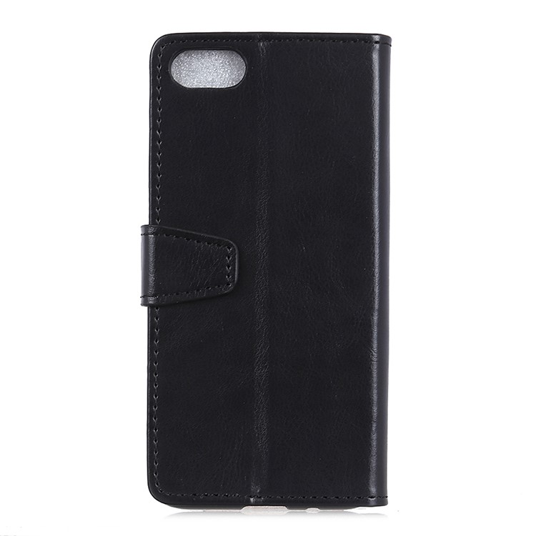Crazy Horse Texture Wallet Stand Leather Case for Huawei Y6 (2018)/Honor 7A (without Fingerprint Sensor) - Black-4