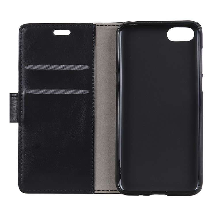 Crazy Horse Texture Wallet Stand Leather Case for Huawei Y6 (2018)/Honor 7A (without Fingerprint Sensor) - Black-5
