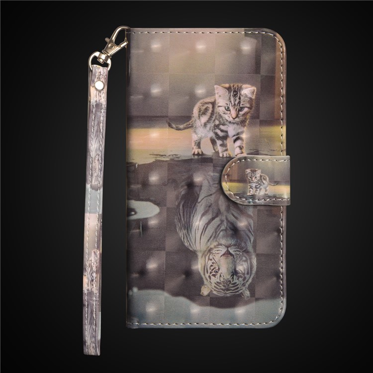 For Huawei P20 Pattern Printing Wallet Leather Stand Mobile Case - Cat-2