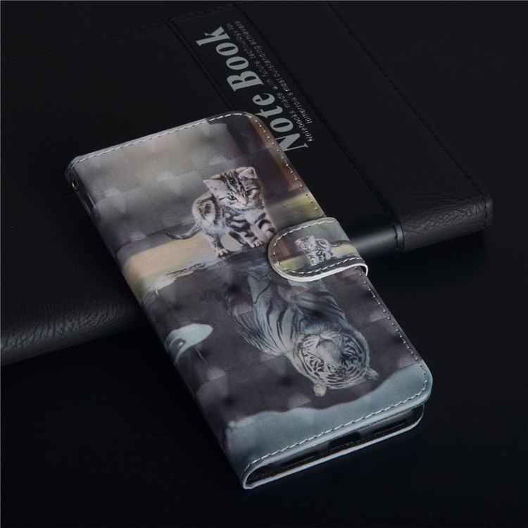For Huawei P20 Pattern Printing Wallet Leather Stand Mobile Case - Cat-4