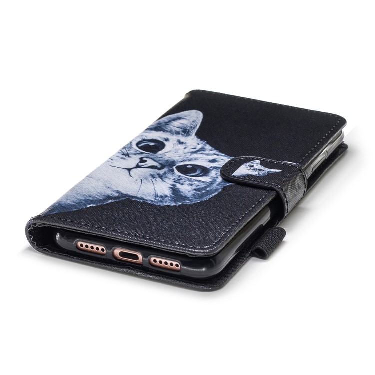 Pattern Printing Cell Phone Leather Wallet Casing Cover for Huawei P20 - Cat Pattern-6