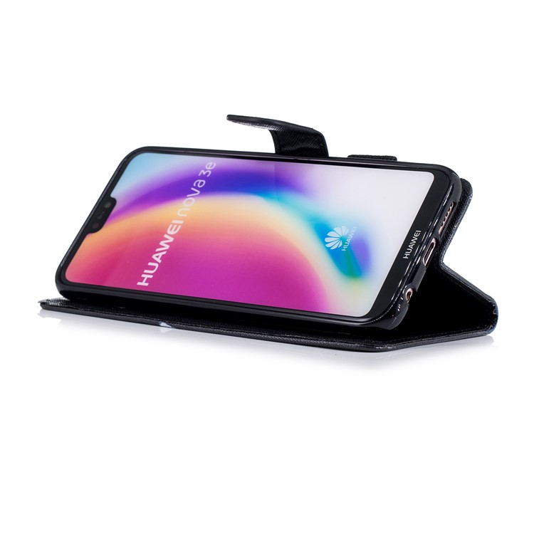 Pattern Printing Wallet Leather Stand Case for Huawei P20 Lite / Nova 3e - Cat Pattern-4