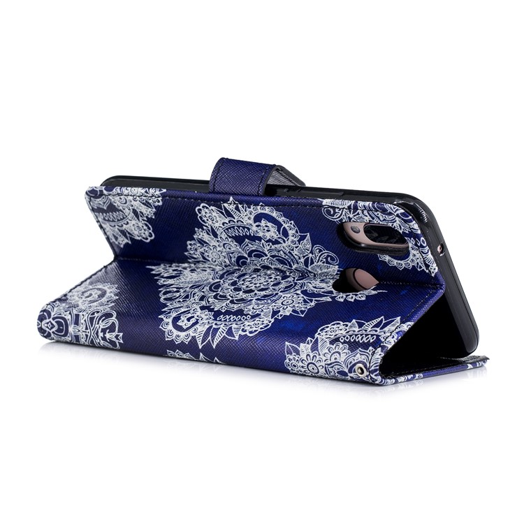 Pattern Printing Cross Texture Leather Wallet Stand Shell for Huawei P20 Lite / Nova 3e (China) - Ancient Pattern-4