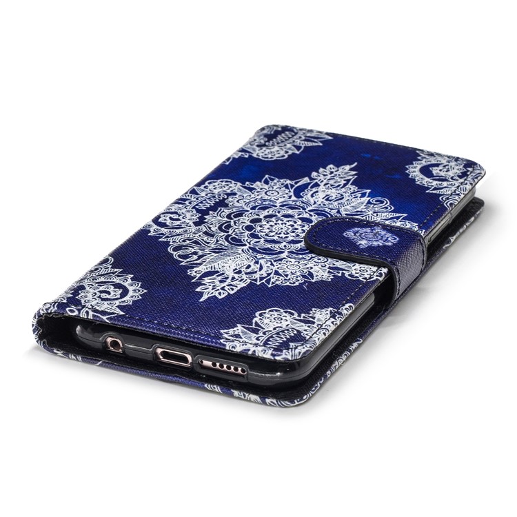 Pattern Printing Cross Texture Leather Wallet Stand Shell for Huawei P20 Lite / Nova 3e (China) - Ancient Pattern-6