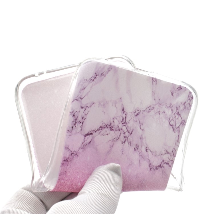 Patterned Soft TPU Protective Case Cover for Huawei Honor 10 - Pink Marble Pattern-5