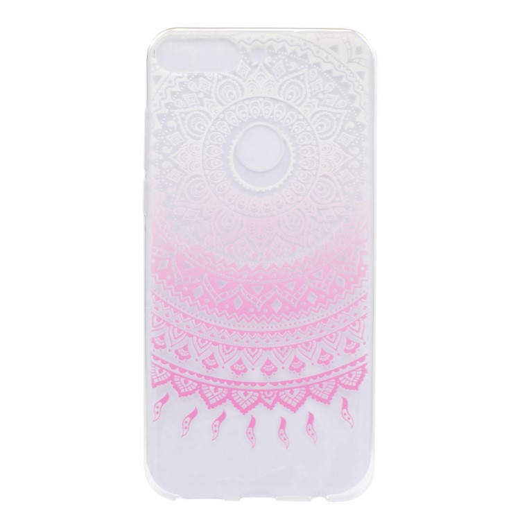 Pattern Printing Soft TPU Phone Case for Huawei Honor 7C / Enjoy 8 - Pink Mandala-2