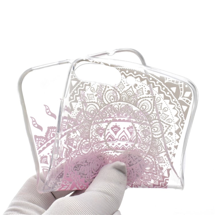 Pattern Printing Soft TPU Phone Case for Huawei Honor 7C / Enjoy 8 - Pink Mandala-5