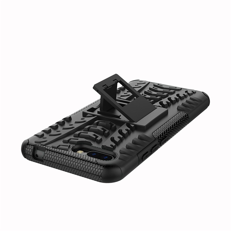PC + TPU Hybrid Case with Kickstand for Huawei Honor 10 - Black-4