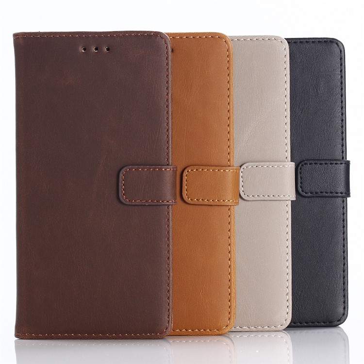 Crazy Horse Texture Retro Style Leather Wallet Case for Huawei Honor 10 - Black-6