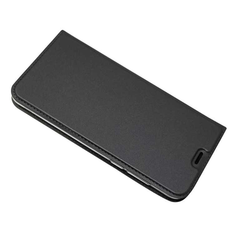 Auto-absorbed Stand Leather Card Holder Phone Case for Huawei Honor 7C / Enjoy 8 - Black-3