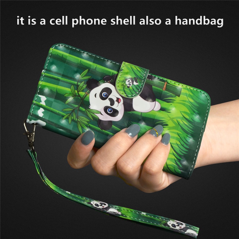 Pattern Printing Wallet Stand Leather Flip Case Cover for Huawei P20 Pro - Panda-21