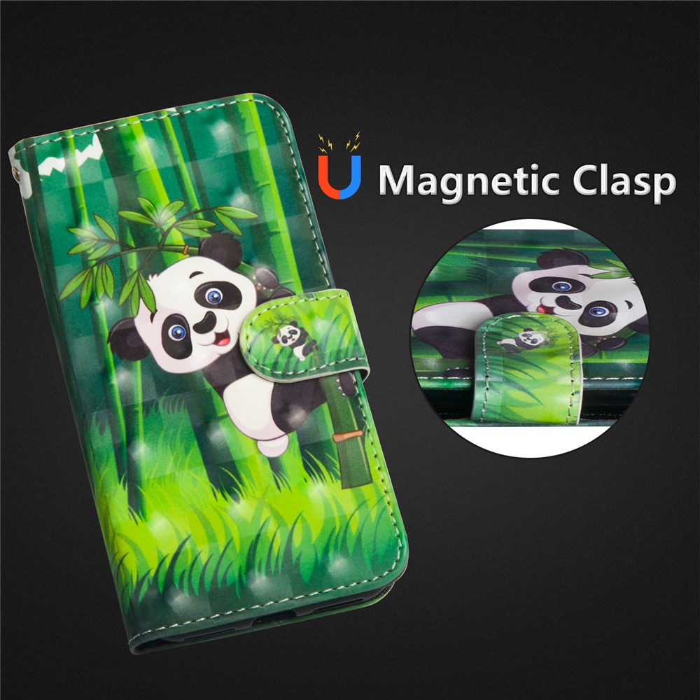Pattern Printing Wallet Stand Leather Flip Case Cover for Huawei P20 Pro - Panda-17