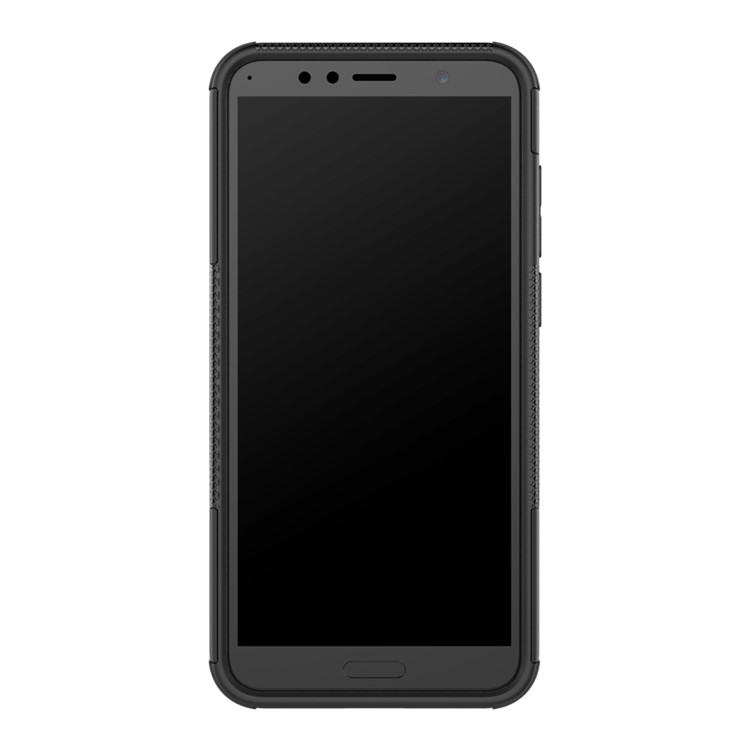 2-in-1 Tyre Pattern Kickstand PC + TPU Hybrid Case for Huawei Y6 (2018) / Honor 7A (without Fingerprint Sensor) - Black-8