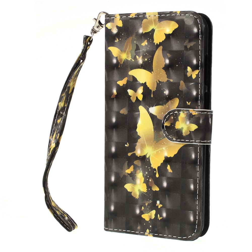 Pattern Printing Leather Wallet Case for Huawei Y6 (2018)/Honor 7A (without Fingerprint Sensor) - Butterfly Pattern-3