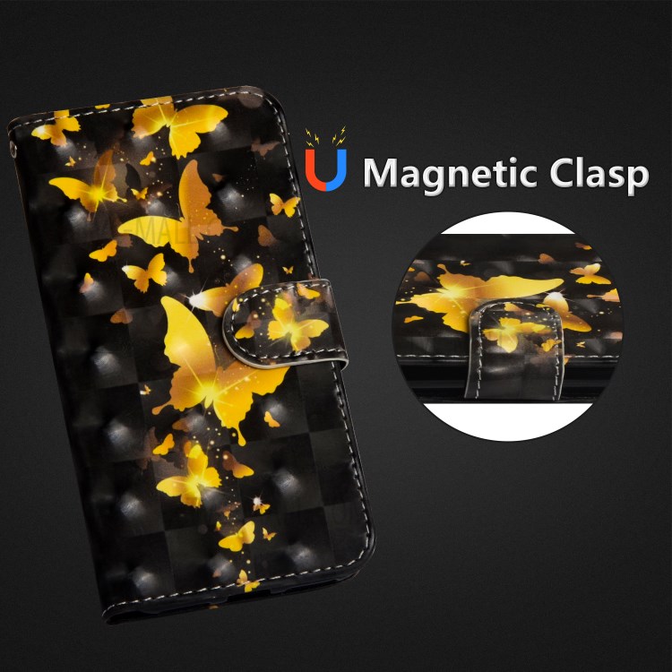 Pattern Printing Leather Wallet Case for Huawei Y6 (2018)/Honor 7A (without Fingerprint Sensor) - Butterfly Pattern-9