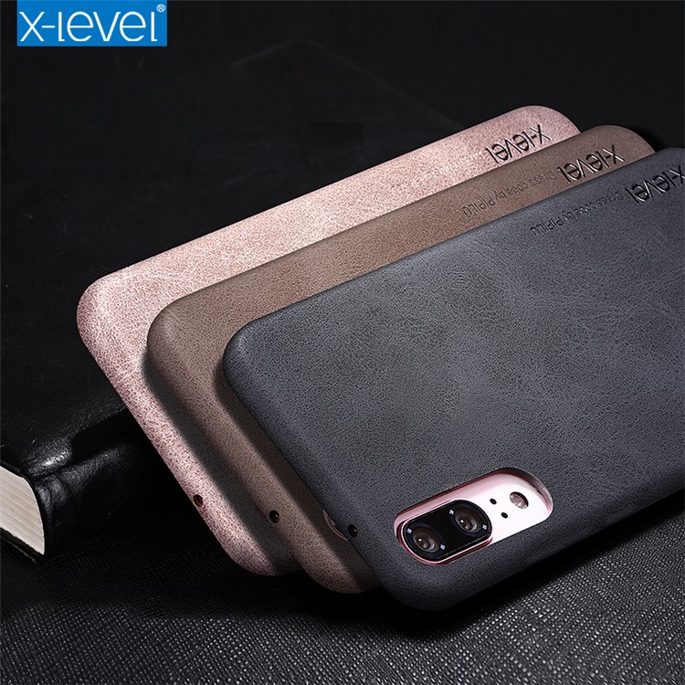 X-LEVEL Vintage Leather Coated PC Mobile Cover for Huawei P20 - Black-2