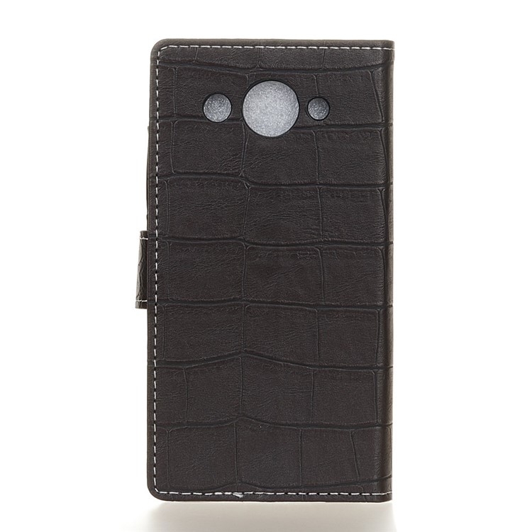 Retro Crocodile Texture PU Leather Protection Mobile Phone Shell for Huawei Y3 (2018) / Y3 (2017) - Black-2