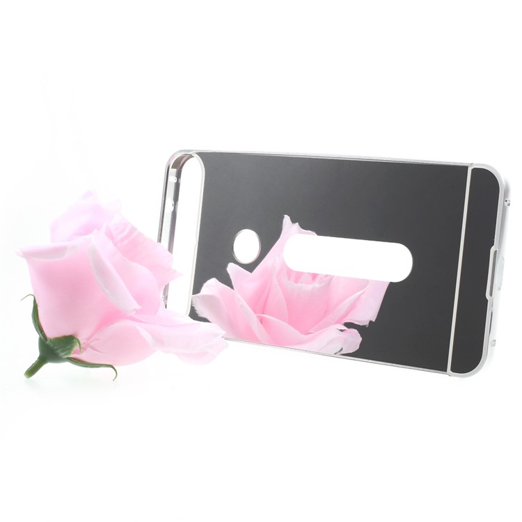 Sliding Metal Bumper PC Back Case for Huawei Nexus 6P - Black-3