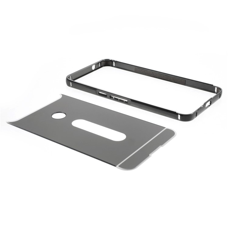 Sliding Metal Bumper PC Back Case for Huawei Nexus 6P - Black-4