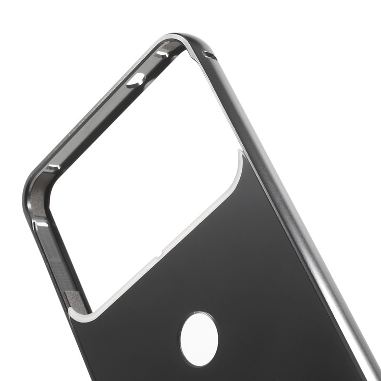 Sliding Metal Bumper PC Back Case for Huawei Nexus 6P - Black-5