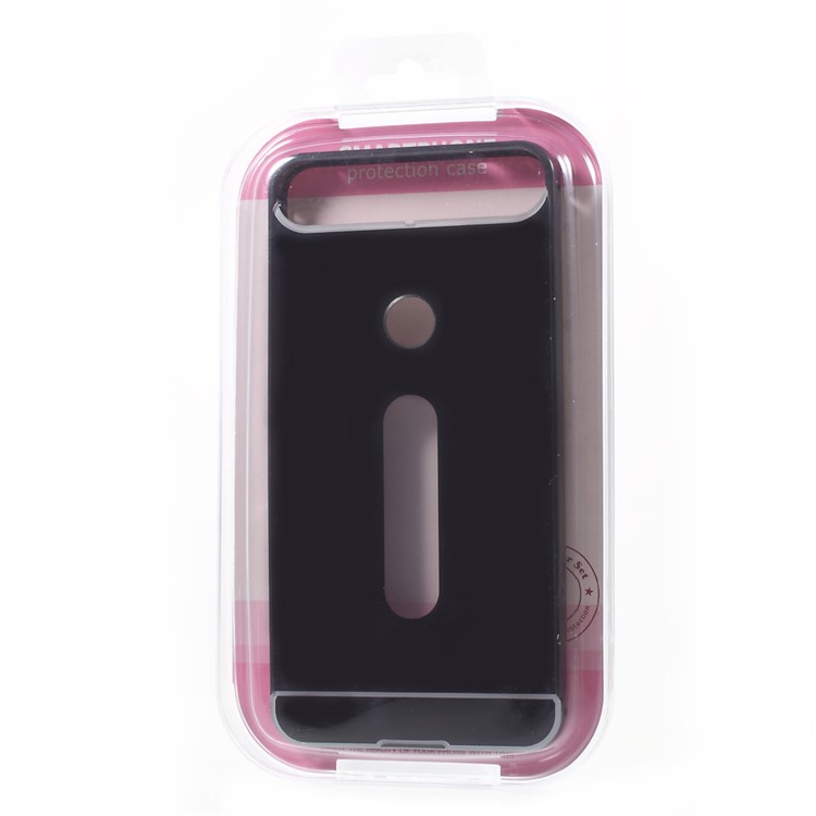 Sliding Metal Bumper PC Back Case for Huawei Nexus 6P - Black-7