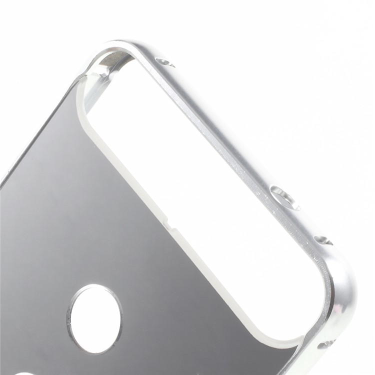 Metal Bumper Sliding PC Back Cover for Huawei Nexus 6P - Silver-6
