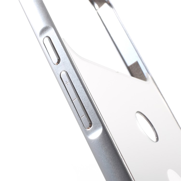 Metal Bumper Sliding PC Back Cover for Huawei Nexus 6P - Silver-7