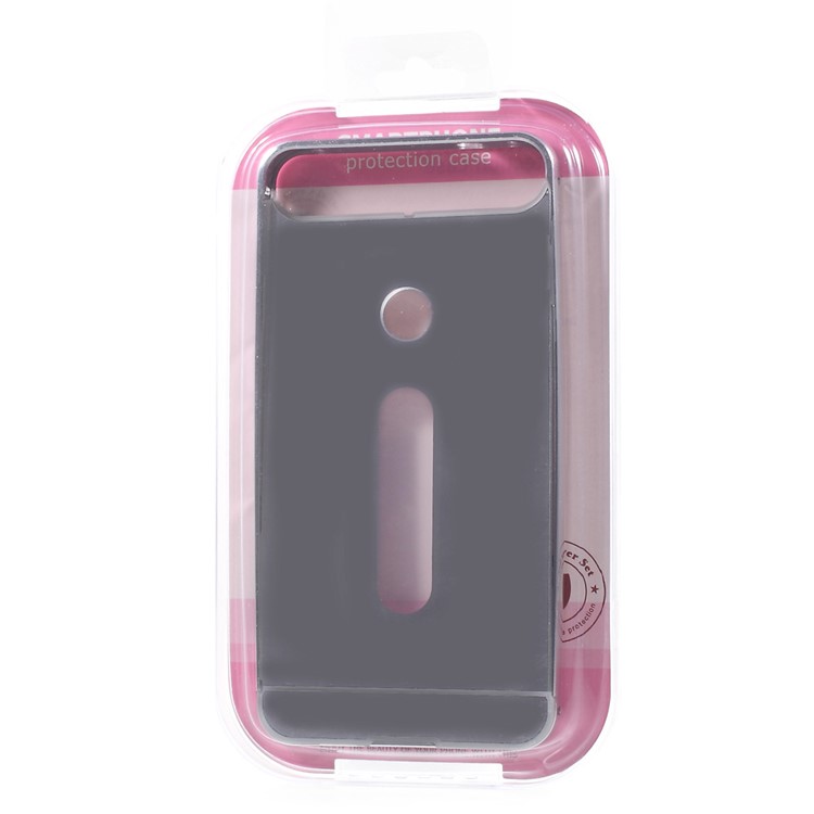 Metal Bumper Sliding PC Back Cover for Huawei Nexus 6P - Silver-8