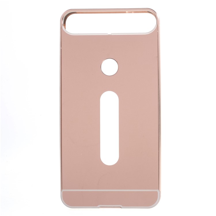 Sliding Metal Frame PC Cover Case for Huawei Nexus 6P - Rose Gold-2