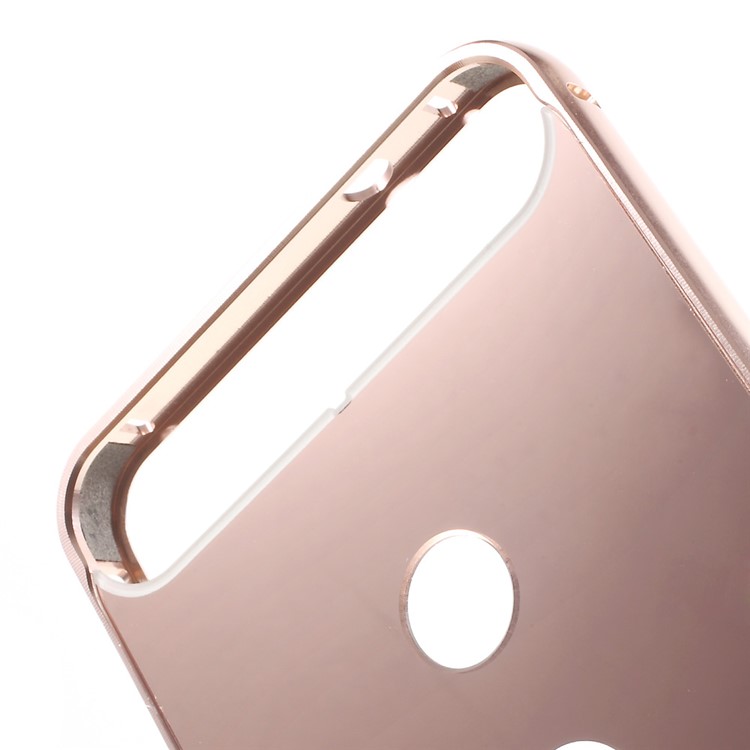 Sliding Metal Frame PC Cover Case for Huawei Nexus 6P - Rose Gold-4