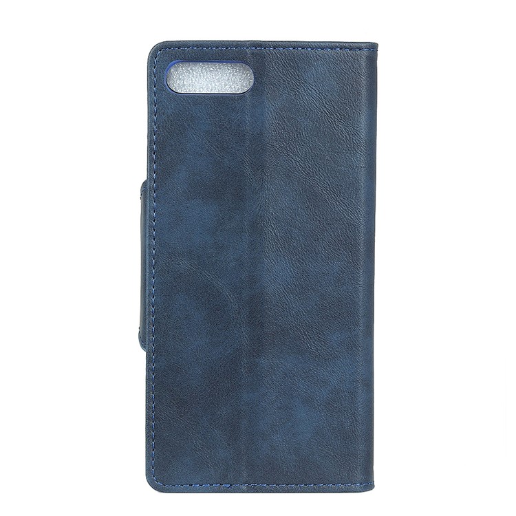 PU Leather Card Holder Phone Casing with Stand for Huawei Y5 (2018) - Dark Blue-3