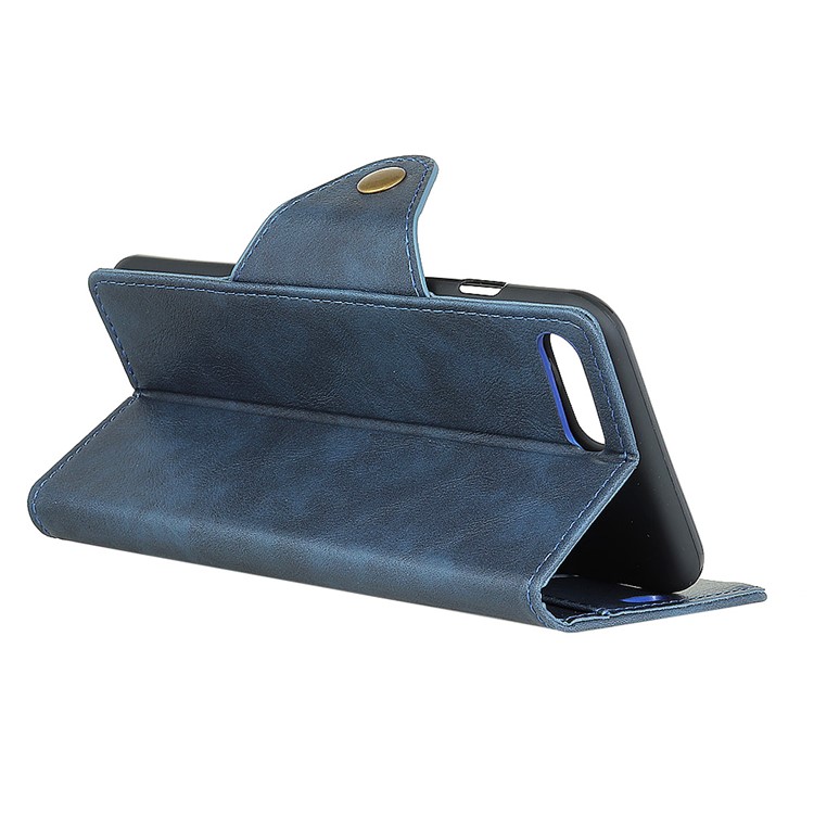 PU Leather Card Holder Phone Casing with Stand for Huawei Y5 (2018) - Dark Blue-5