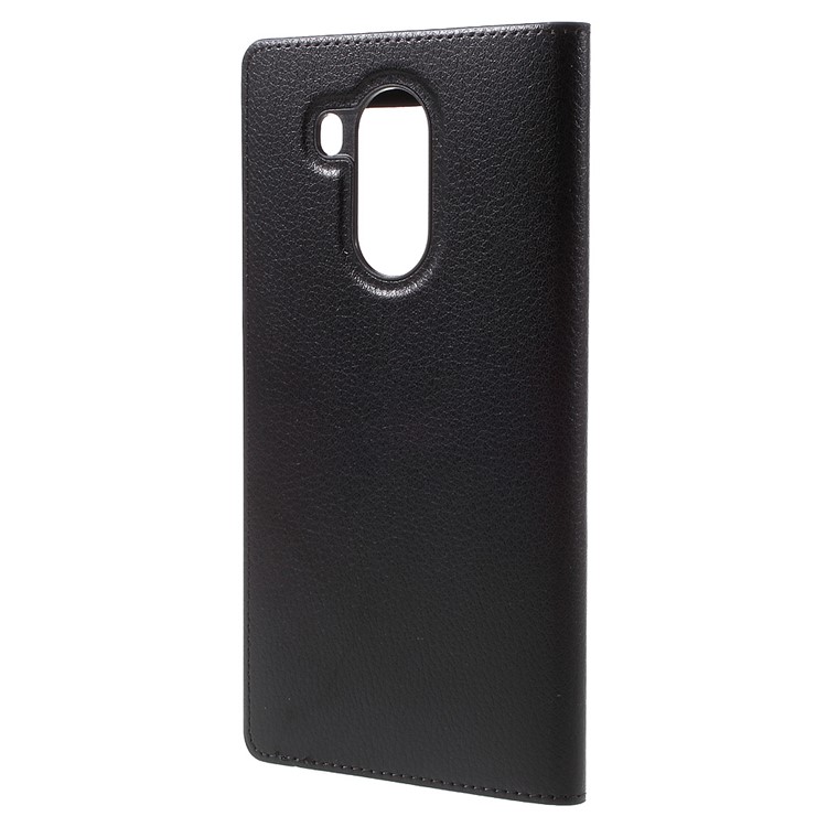 Window View Flip Litchi Leather Cover for Huawei Ascend Mate8 - Black-2