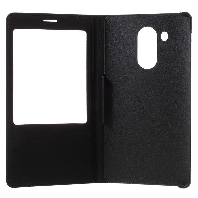 Window View Flip Litchi Leather Cover for Huawei Ascend Mate8 - Black-5