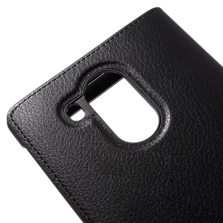 Window View Flip Litchi Leather Cover for Huawei Ascend Mate8 - Black-7