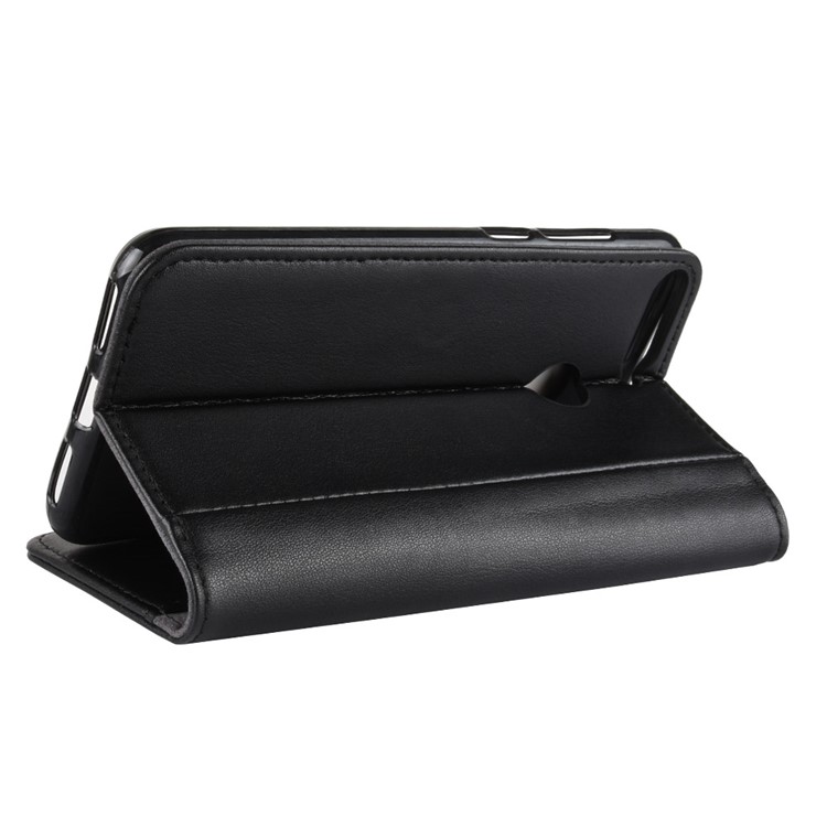 Cáscara Auténtica Del Teléfono De La Cartera De Cuero Partido Con Soporte Para Huawei Honor 7a (con Sensor De Huellas Dactilares) / Honor 7A Pro / Enjoy 8e - Negro-7