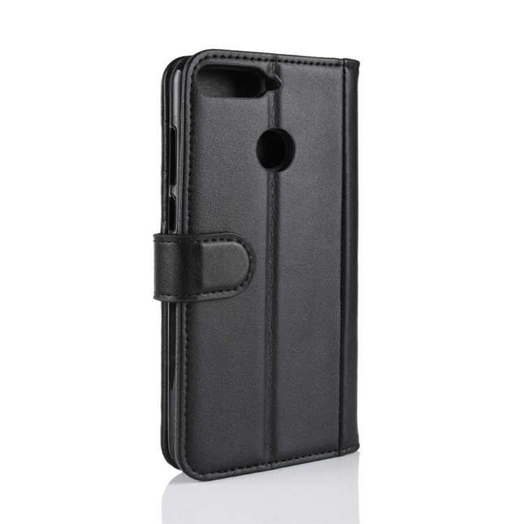 Cáscara Auténtica Del Teléfono De La Cartera De Cuero Partido Con Soporte Para Huawei Honor 7a (con Sensor De Huellas Dactilares) / Honor 7A Pro / Enjoy 8e - Negro-8