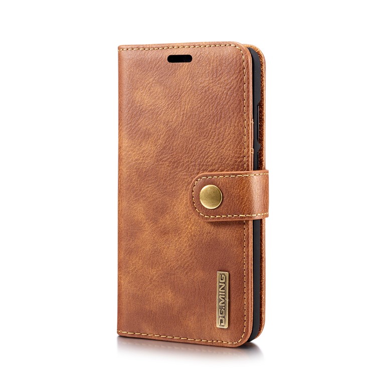 DG.MING for Huawei P20 Detachable 2-in-1 Split Leather Wallet + PC Protective Case - Brown-4