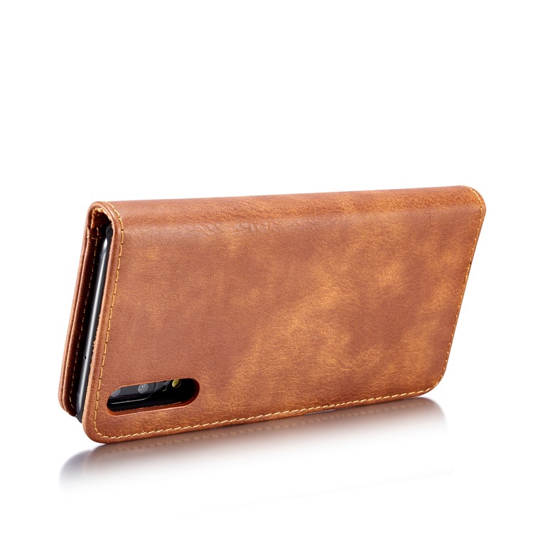 DG.MING for Huawei P20 Detachable 2-in-1 Split Leather Wallet + PC Protective Case - Brown-7