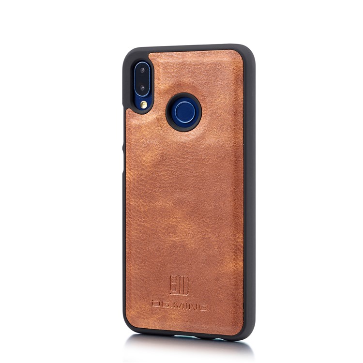 DG. MING Desmontable 2 En 1 Billetera De Cuero Dividido + Funda De PC Para Huawei P20 Lite / Nova 3e - Marrón-6