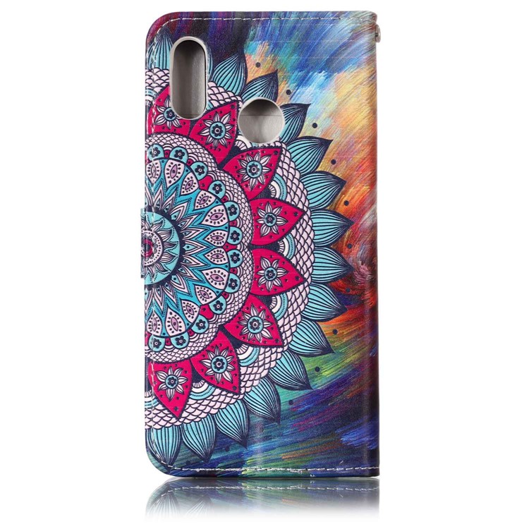Pattern Printing Embossed Leather Wallet Shell Case for Huawei P20 Lite / Nova 3e - Mandala Flower-3